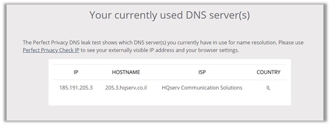 פרטיות מושלמת - בדיקת דליפת DNS AVG VPN מאובטחת