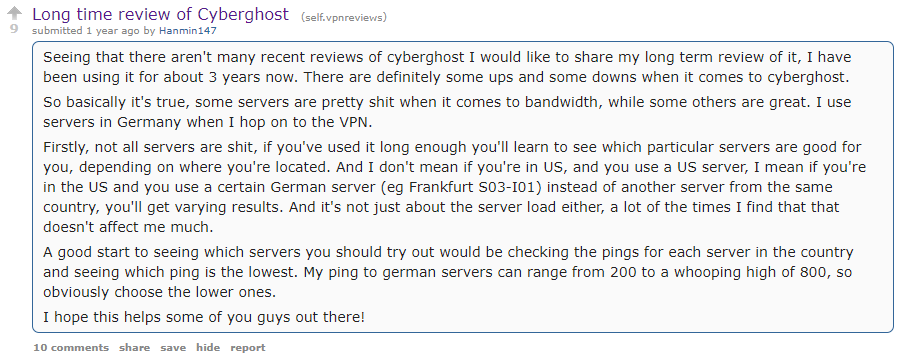 Cyber​​Ghost VPNレビュー