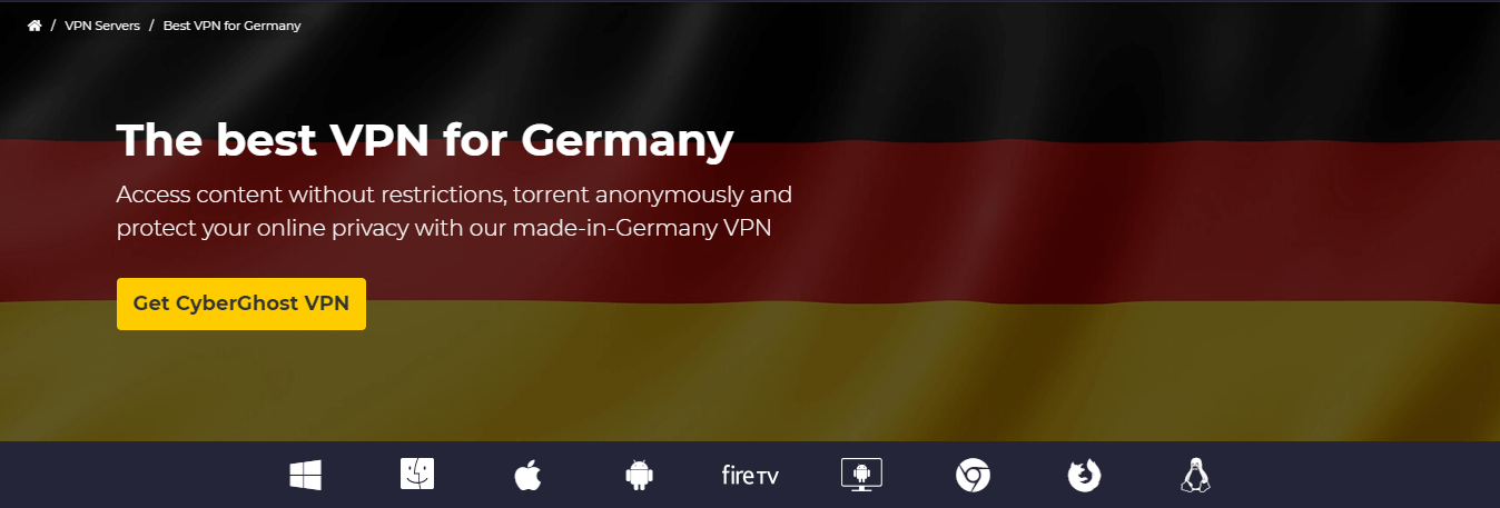 Almanya için Cyberghost VPN