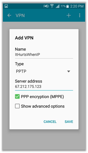 Konfiguracja PPTP Android (3)
