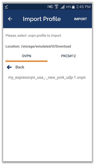 Konfiguracja OpenVPN Android (3)