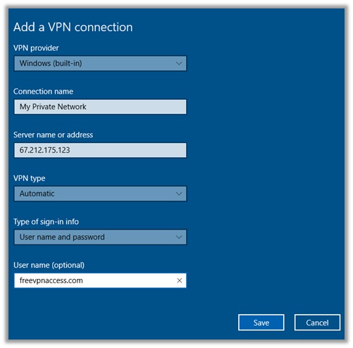 Configuration PPTP Windows 10 (3)