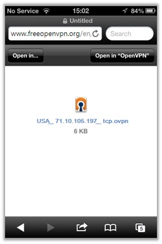 آیفون راه اندازی OpenVPN (2)