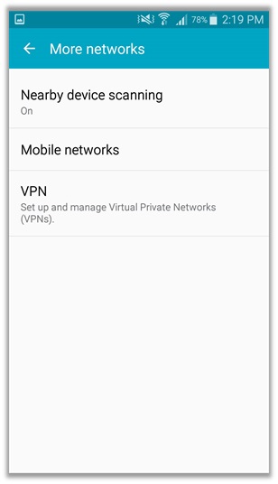 PPTP-opsætning Android (1)